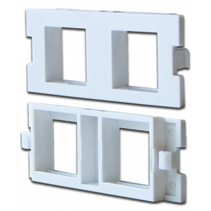Modular insert for one or two Keystones for LAN-MB box, white